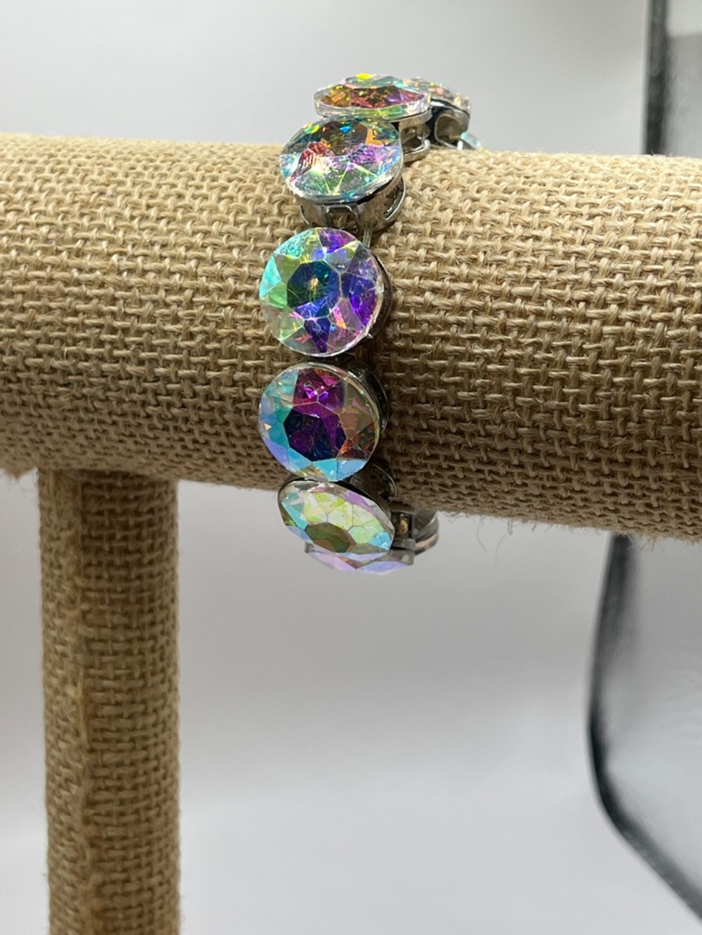 Aurora Iridescent Crystal Stretch Bracelet - Multi-Color